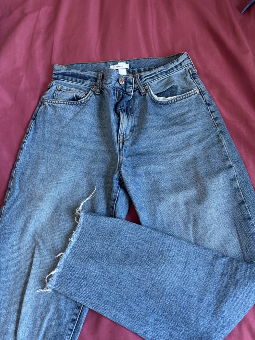 Forever 21 Light Blue Boyfriend Jeans